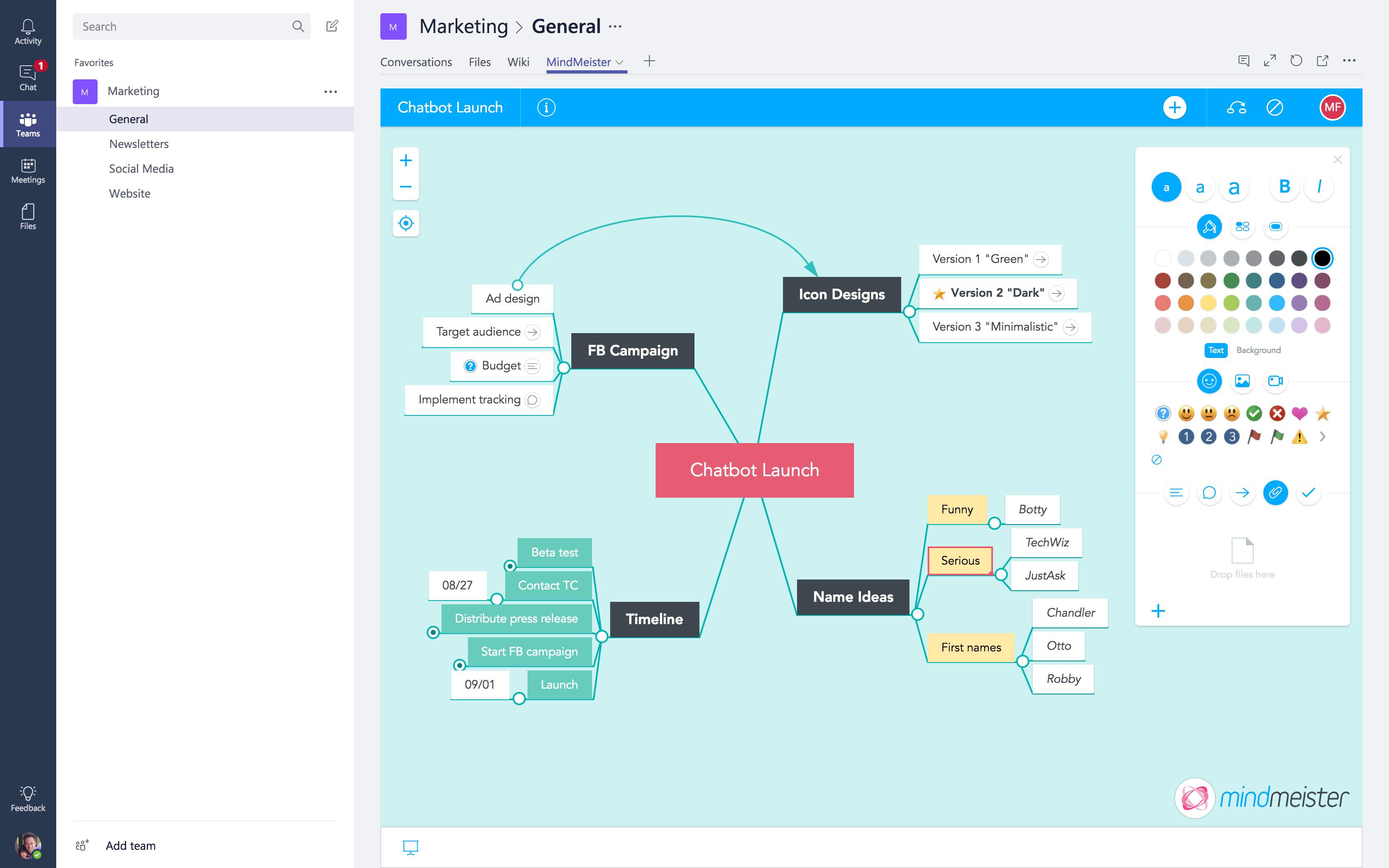 mind map for onenote mac